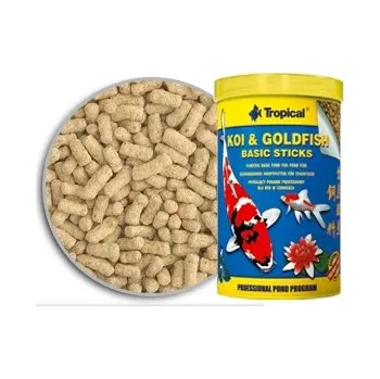 Krmivo pro rybičky TROPICAL Koi-Goldfish Basic sticks 11L / 900g