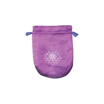 Party dekorace Tarotový sáček Shri Yantra/fialový satén