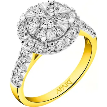 Prsten Prsten ze žlutého a bílého zlata s brilianty - 1,25 ct - ryzost 585 - 220.359