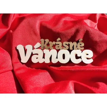 Vánoční dekorace Dřevěný nápis Krásné Vánoce 8