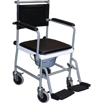 Toaletní křeslo Sundo Toaletní vozík mobilní, 2 brzdné válce