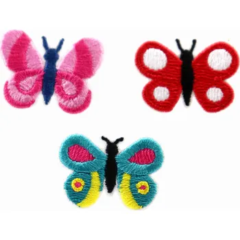 Textilní nažehlovací páska Pro Háčkování Nažehlovací aplikace sada 3 ks - motýli