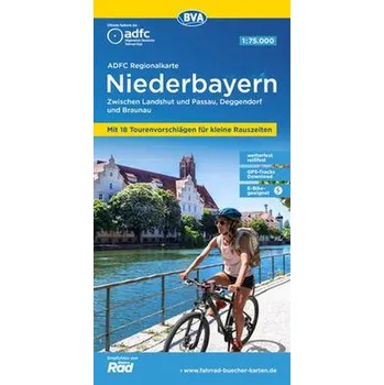 ADFC Regionalkarte Niederbayern mit Tourenvorschlägen, 1:75.000, reiß- und wetterfest, GPS-Tracks Download, E-Bike geeignet - Allgemeiner Deutscher Fahrrad-Club e.V. (ADFC)