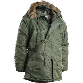 Pánský kabát MILTEC Bunda N3B Parka Aljaška zimní dlouhá zelená OD Mil-Tec® Velikost: S