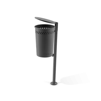 Venkovní odpadkový koš Benito Kovový venkovní odpadkový koš MUS 35 litrů se stříškou