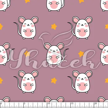 Fleece antipiling, Myšky a hvězdičky na starofialové