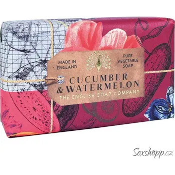 Mýdlo Luxusní tuhé mýdlo English Soap Company – okurka a meloun