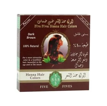 Barva na vlasy Five Fives Henna na vlasy tmavě hnědá