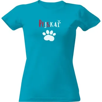 Dámské tričko Tričko s potiskem Pejskař červeno bílý dámské