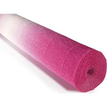 Krepový papír Cartotecnica Rossi Krepový papír role 180g (50 x 250cm) - bílo-fuchsiová 600/1