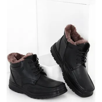 Těžké boty Cabin Zateplené pánské kotníkové boty E4556A-1B Velikost: 40