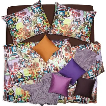 Povlečení Scanquilt Art Jersey Imprese 140 x 200, 70 x 90 cm zipový uzávěr