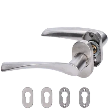 Dveřní kování Kliková sada KOR01 nerezová s oválnou rozetou