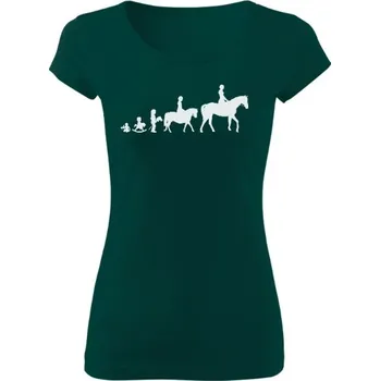 Dámské tričko Tričko s potiskem Evoluce jezdkyně II dámské