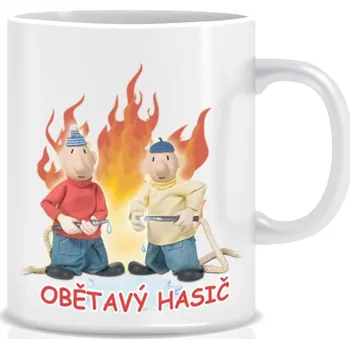 Hrnek Pat a Mat - Obětavý hasič
