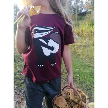 Chlapecké oblečení Dětské tričko "Jezevec" Barva: vínová, Velikost: 7-8 let/122-128 cm