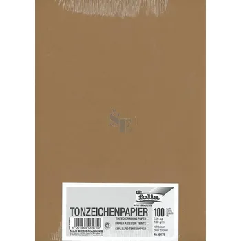 Barevný papír Kreativní papír barevný A4 130g 100ks hnědý, Folia