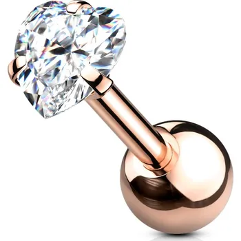 Piercing Šperky4U Cartilage piercing do ucha - srdíčko - CP1075-RDC