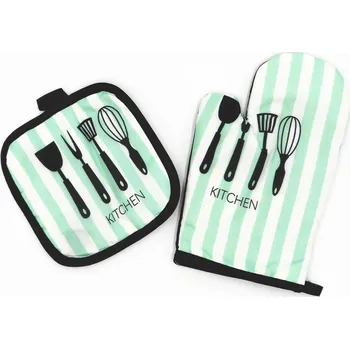 Chňapka Bavlissimo Chňapka s magnetem a podložka, 25 x 14 cm, 16 x 16 cm barva a vzor: KITCHEN