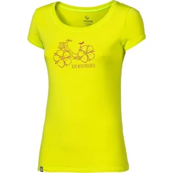 Triko krátké dámské Progress LIBERTA FLOWBIKE, zelené Velikost: XL