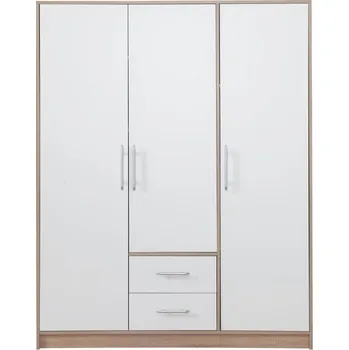 Šatní skříň Šatní skříň SMART SR2, dub sonoma / bílá lux, 150 cm