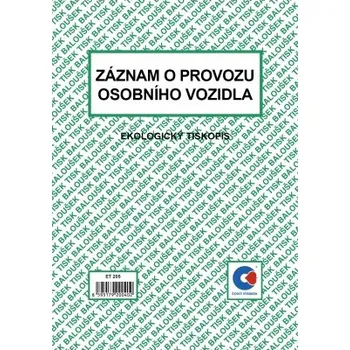 Tiskopis Záznam o provozu osobního vozidla A5 stazka