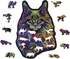 Puzzle Wooden City Duhová divoká kočka 140 dílků