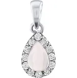 Stříbrný přívěsek BRISA s pravým Růženínem a Brilliance Zirconia JJJ1141PRO