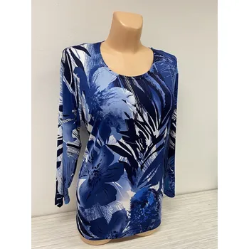 Dámská tunika halenky, Barva Modrá, Velikost XXL 48, Materiál 98% Polyester 2% Lycra