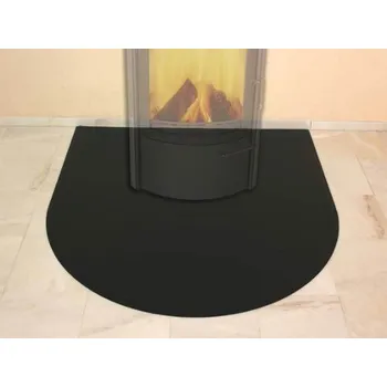 Ocelová (plechová) podložka pod kamna HARK 123x130 cm černá
