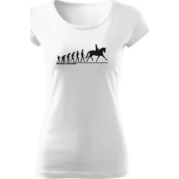 Dámské tričko Tričko s potiskem Evoluce - drezura dámské