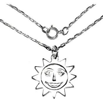 Přívěsek Stříbrný přívěsek sluníčko na řetízku - P712/VO4D (Sada přívěsek slunce na řetízku)