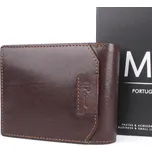 Menší luxusní hladká kožená peněženka Marta Ponti no. B636R + RFID tmavěhnědá