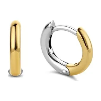 Náušnice Kruhové zlacené náušnice TI SENTO Mix & Match 7811SY