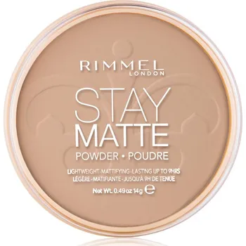 Pudr Rimmel Stay Matte pudr odstín 010 Warm Honey 14 g