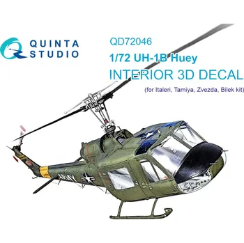 Plastikový model Quinta studio 1/72 Uh-1B 3D-Printed&col.Interior (ITAL)