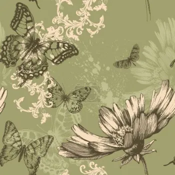 Impregnovaná látka kočárkovina, provence, motýli, látka, metráž