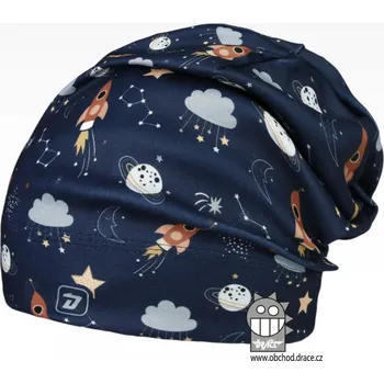 Čepice Flísová čepice Dráče - Yetti 05, modrá, vesmír Barva: Modrá, Velikost: 48-50