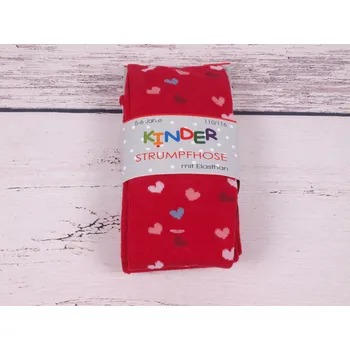 CNB BERLIN Punčocháče DE 60160 malinové se srdíčky velikost oblečení - děti: 98/104