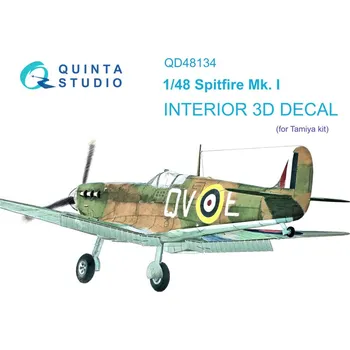 Plastikový model Quinta studio 1/48 Spitfire Mk.I 3D-Printed&col.Interior (TAM)