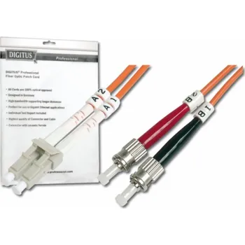 Digitus Fiber Optic Patch Cable, LC to ST,62.5/125 µ, Duplex 3 m