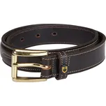 EQUESTRO Pásek kožený Double Stitching Equestro, tmavě hnědý Délka: 70 cm