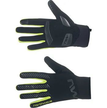 Cyklistické rukavice Rukavice - NORTHWAVE Active Gel Glove - Black/Yellow fluo XXL