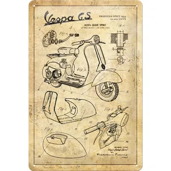 Plechová cedule Nostalgic Art Plechová Cedule Vespa GS