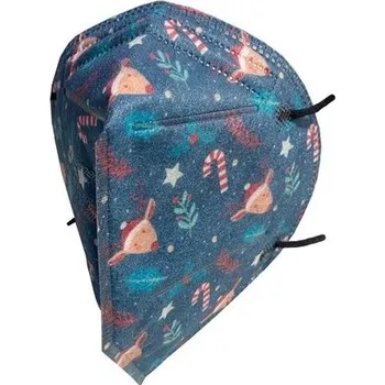 General Public Protection Designové respirátory Ffp2 české výroby 10ks, Vánoce tmavé