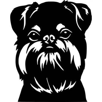 Vsepropejska Bruselský grifonek 2 dřevěná dekorace na zeď Rozměr (cm): 38 x 30