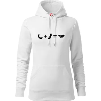 Dámská mikina Jelito kopyto platí to - Mikina dámská Cape s kapucí - L ( Bílá )