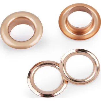 Průchodky s podložkou vnitřní Ø10 mm / vnější Ø17 mm matné, barva 2 růžové zlato