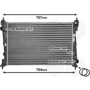 Motor automobilu Chladič, chlazení motoru VAN WEZEL 17002312