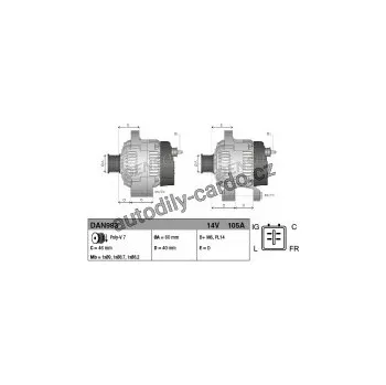 Alternátor Alternátor DENSO (DE DAN983)